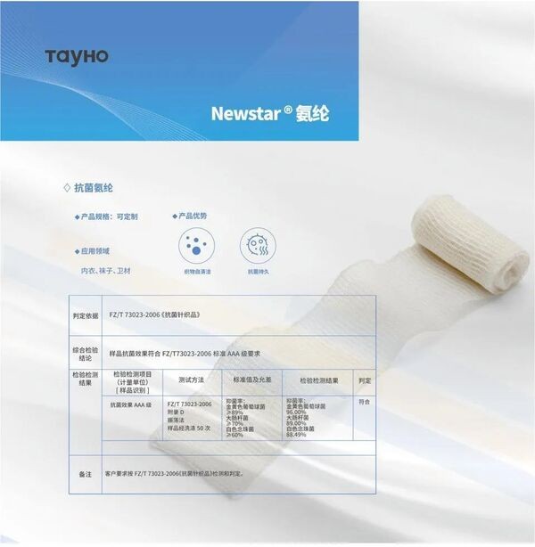 泰和新材差異化賽道發(fā)力!紐士達R(Newstar&reg;)抗菌氨綸獲CIAA抗菌標(biāo)志使用授權(quán)